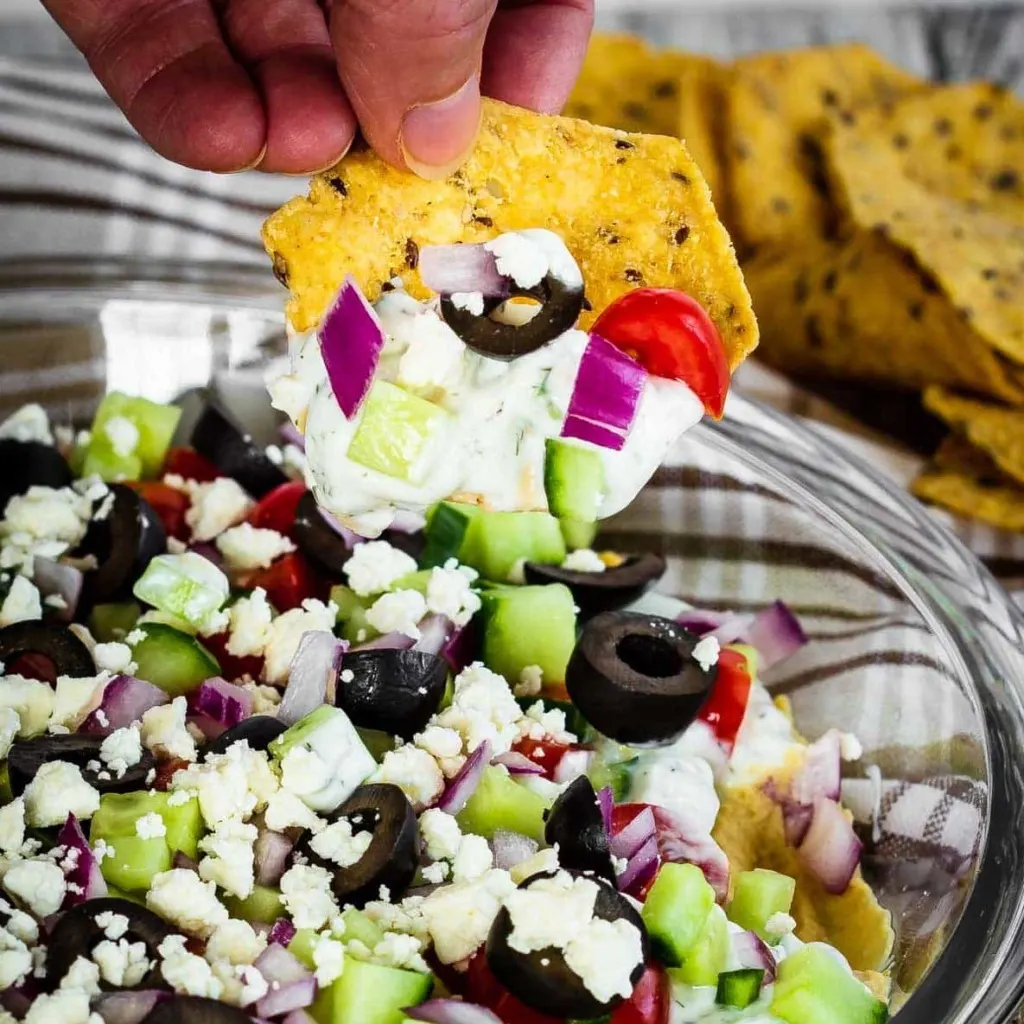 Greek seven layer dip