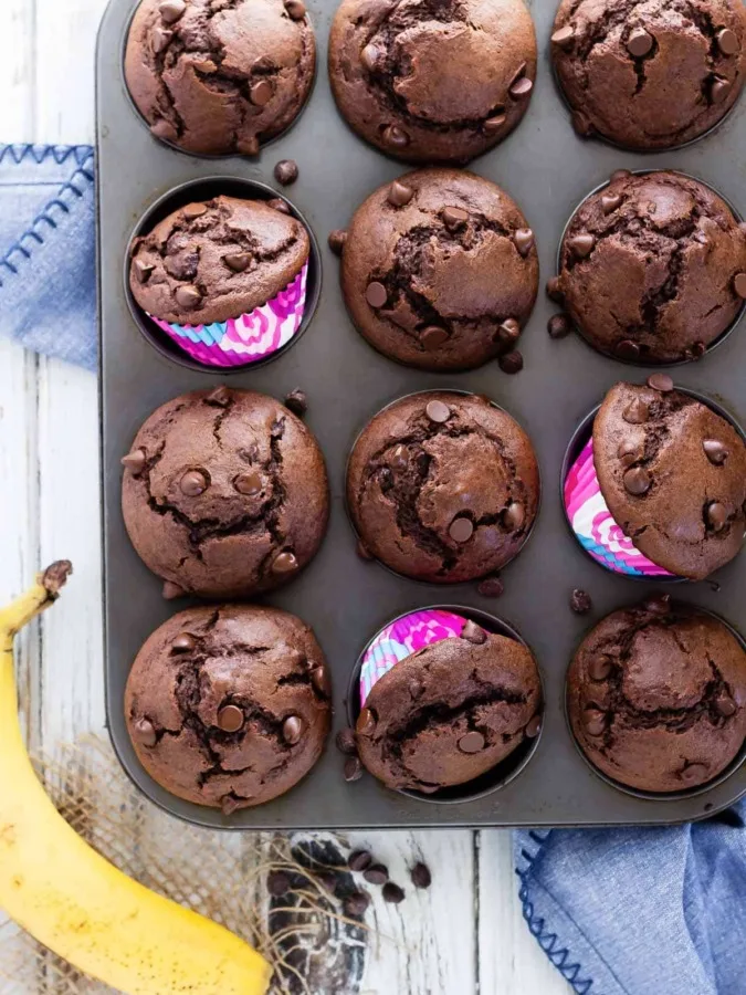 Chocolate Banana Muffins