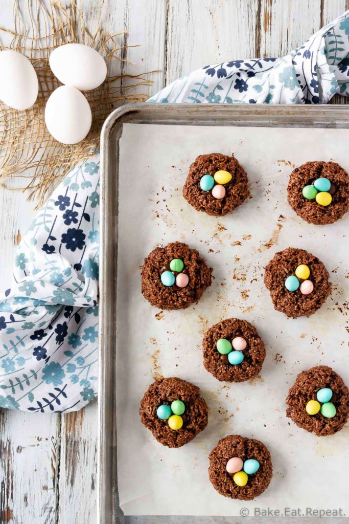 Bird's Nest Chocolate Macaroon Cookies