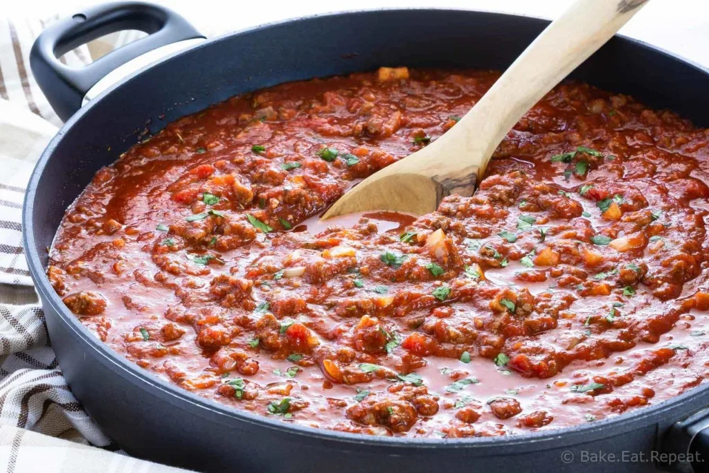 Homemade Spaghetti Sauce Bake Eat Repeat