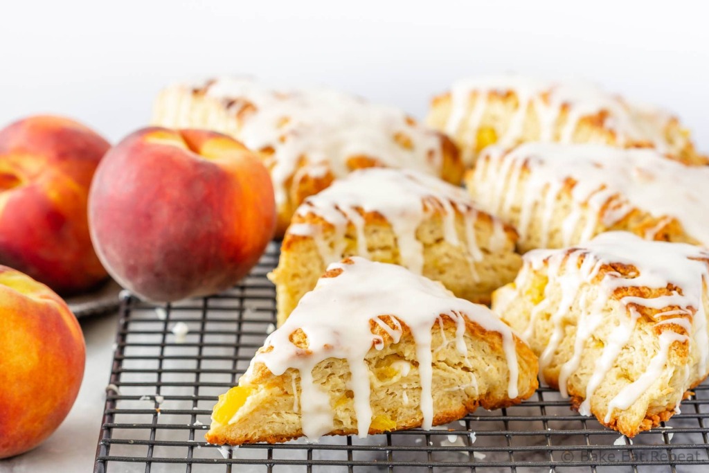 Fresh peach scones