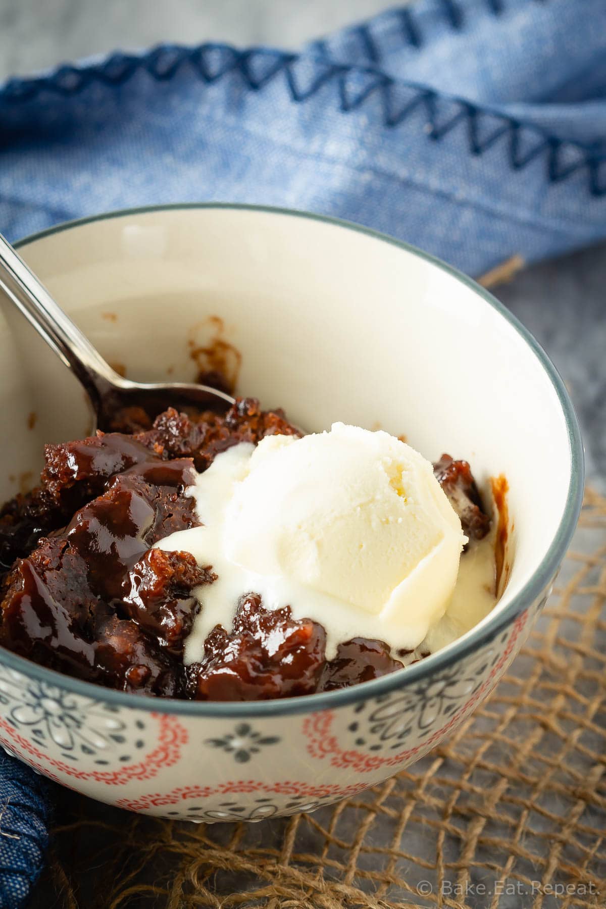 Slow Cooker Chocolate Pudding Cake - Bake. Eat. Repeat.