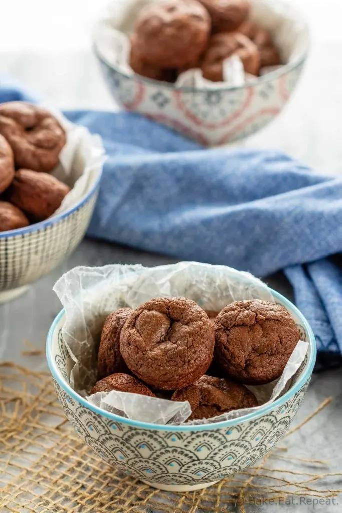 Chewy two bite brownies