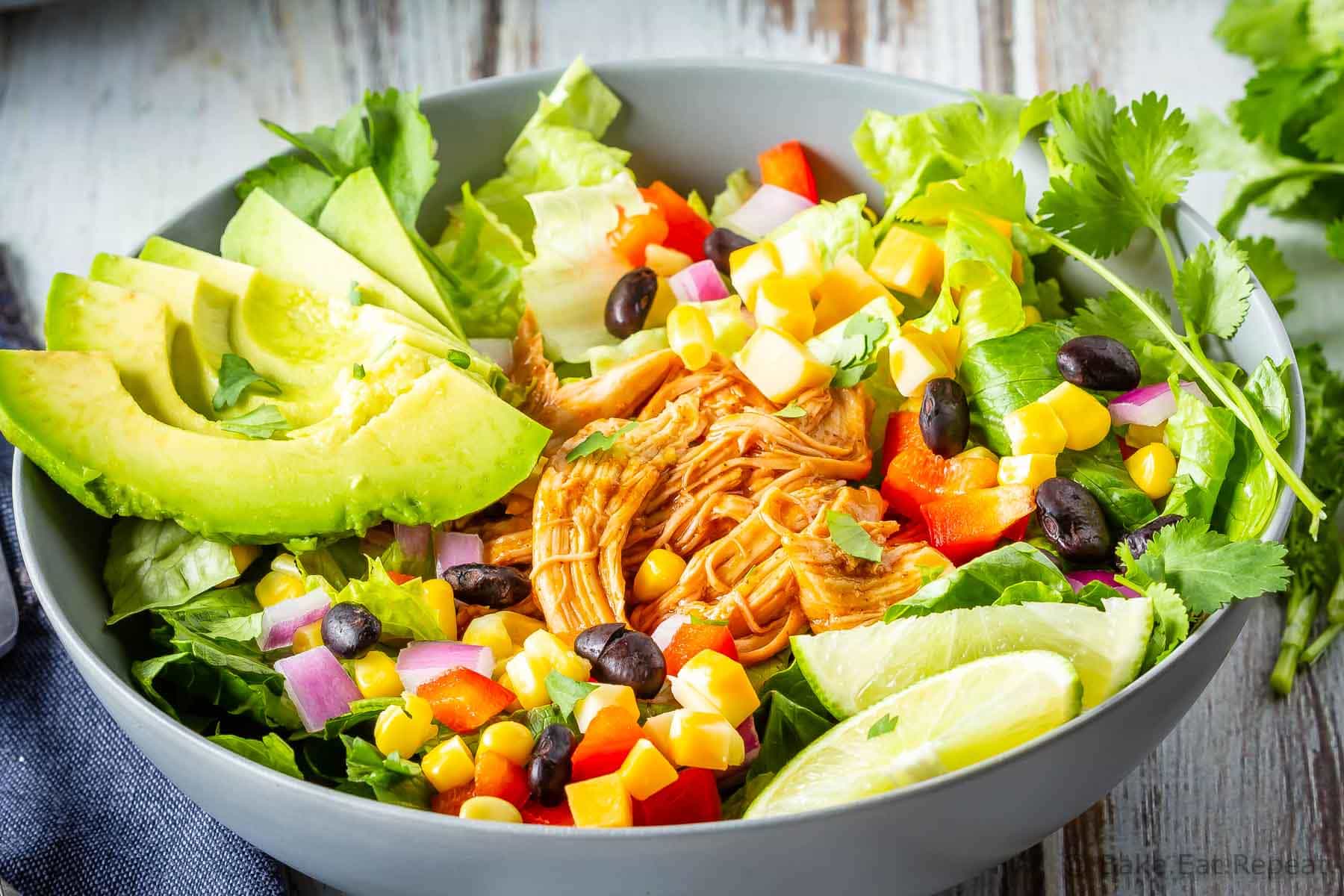 BBQ Chicken Chopped Salad - Bake. Eat. Repeat.