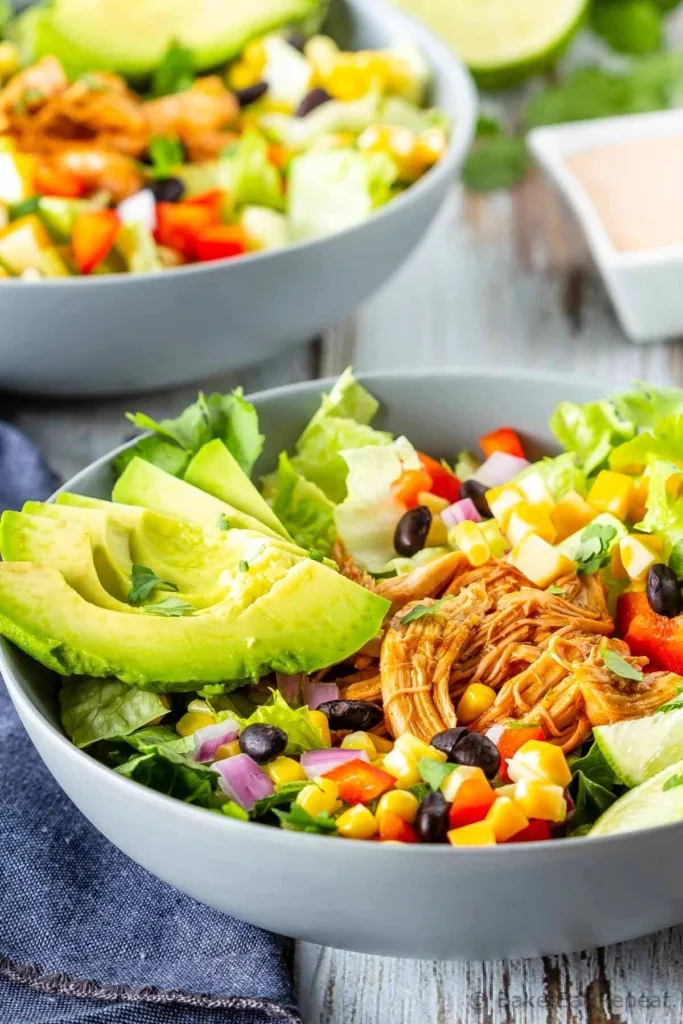 BBQ Chicken in a salad