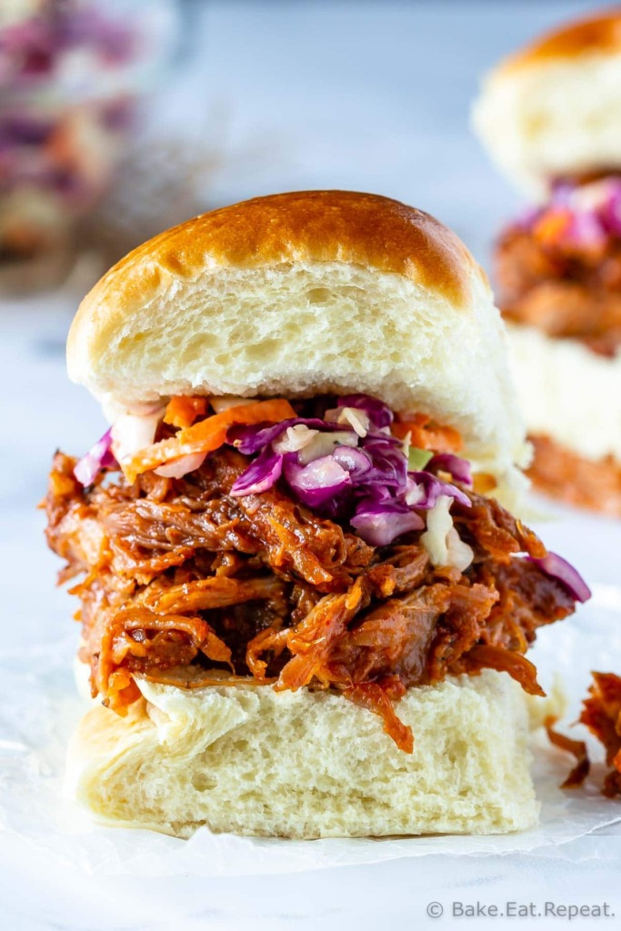 Pulled Pork with BBQ Sauce (Easy Slow Cooker)