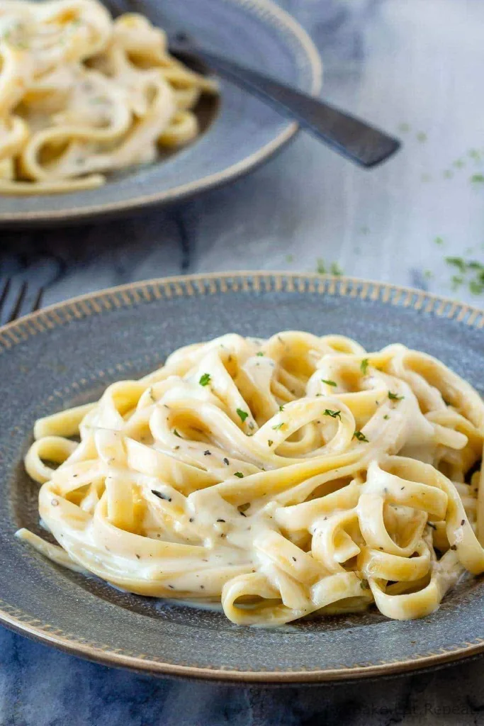 Easy to make, homemade light alfredo sauce.