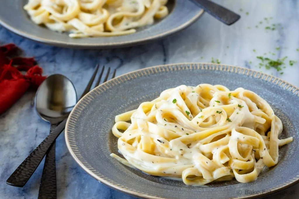 Easy to make, homemade light alfredo sauce