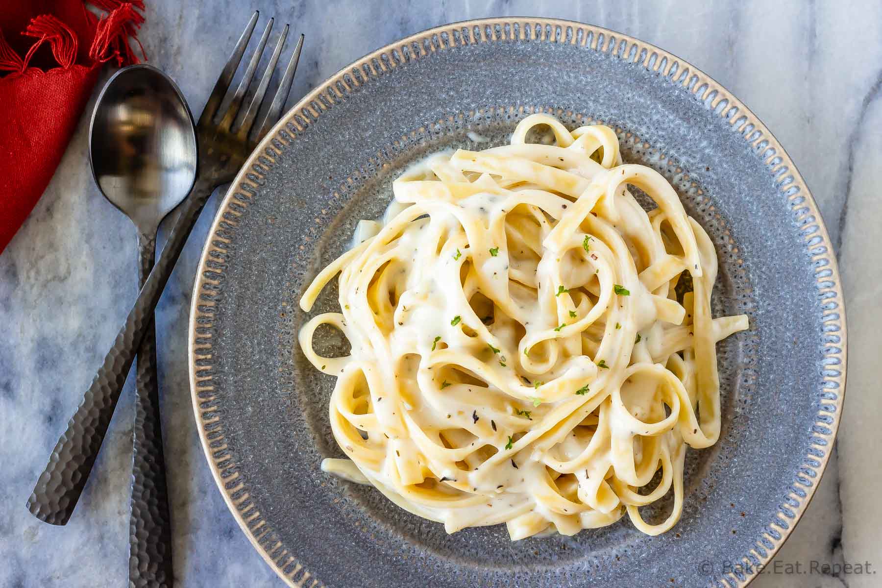 Light Alfredo Sauce - Bake. Eat. Repeat.