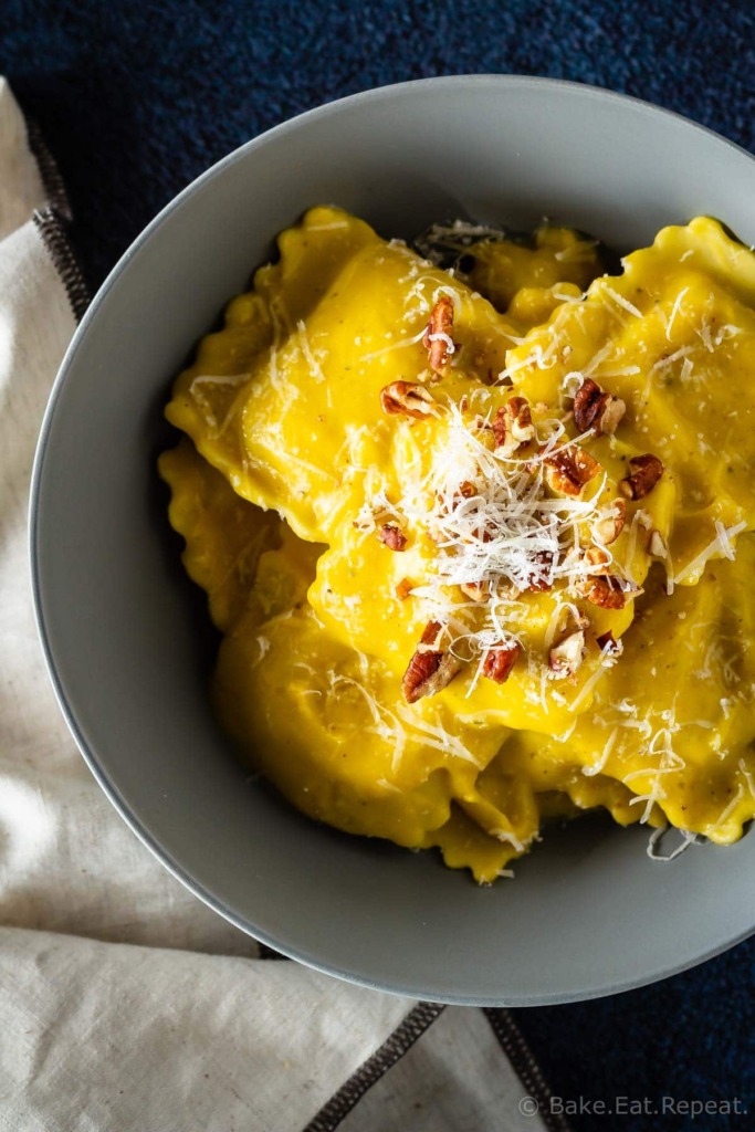 30 minute, creamy, thick, butternut squash sauce, perfect with pasta!