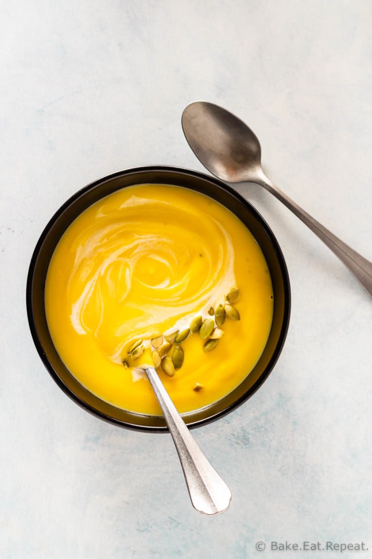Slow Cooker Butternut Squash Soup - Bake. Eat. Repeat.