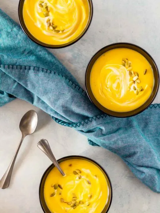 Easy to make, butternut squash and apple soup