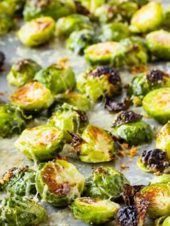 Garlic Parmesan roasted brussel sprouts