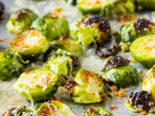 Garlic Parmesan roasted brussel sprouts
