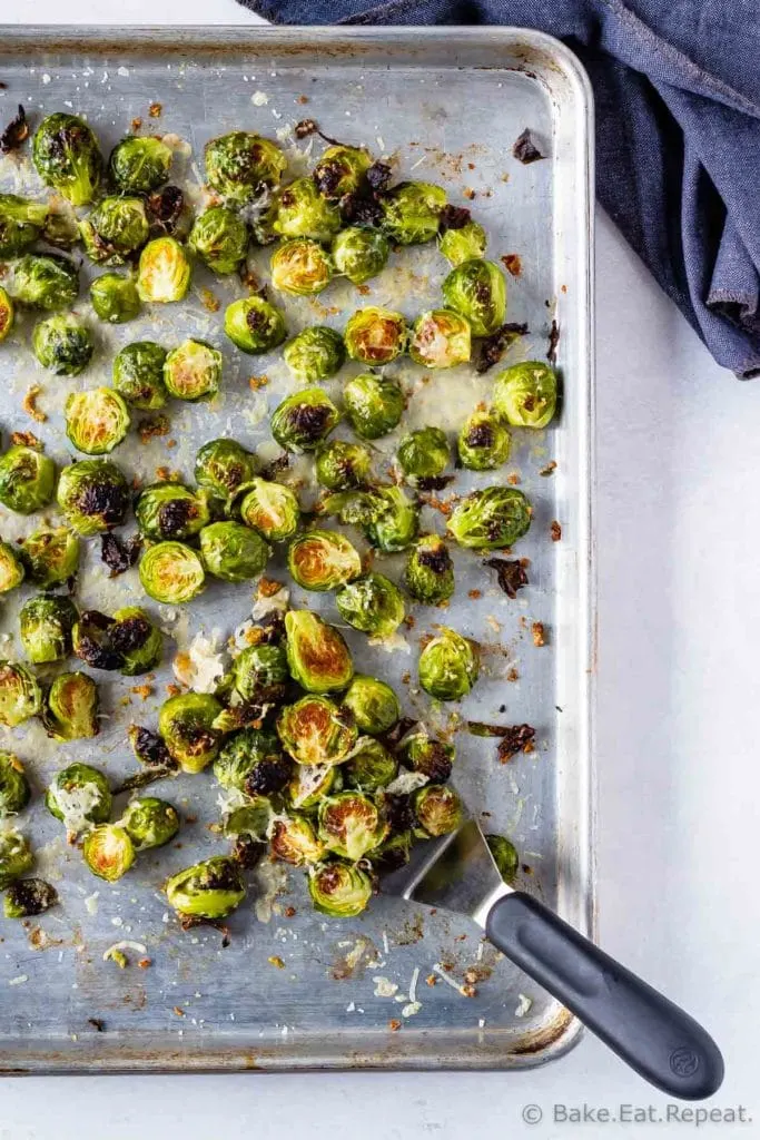 Garlic parmesan roasted brussel sprouts