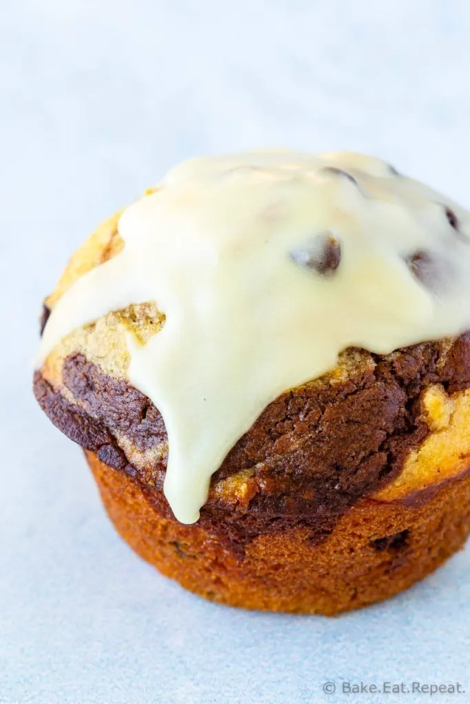 Easy Glazed Chocolate Orange Muffins