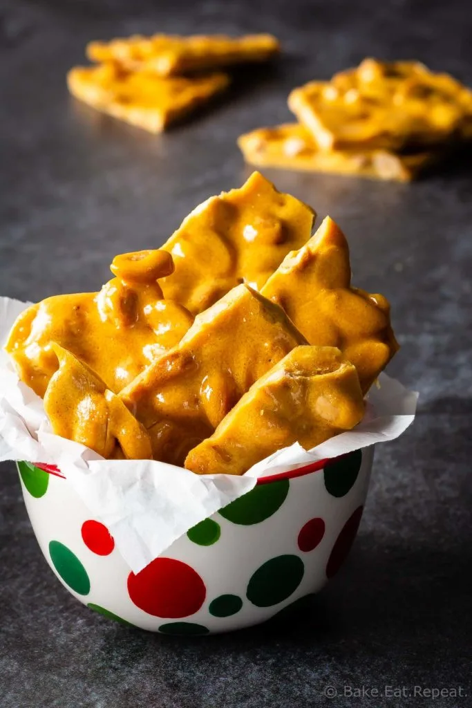 Easy to make, 10 minute microwave peanut brittle