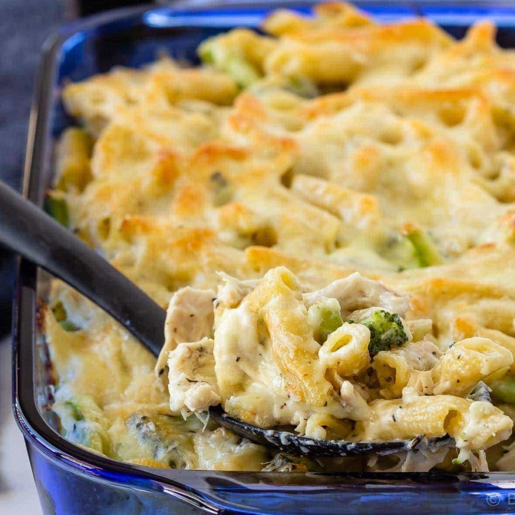 Chicken Broccoli Alfredo Penne - Bake. Eat. Repeat.