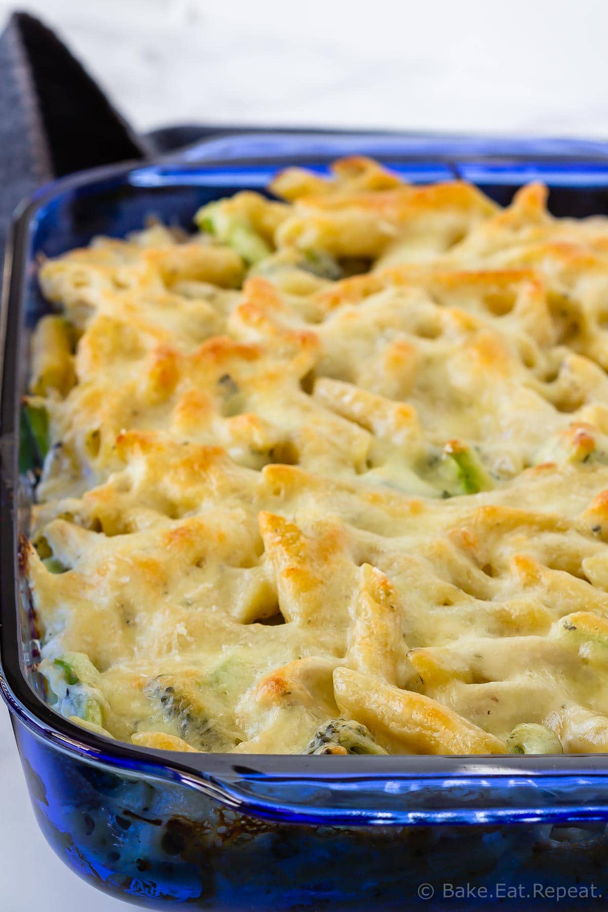 Chicken Broccoli Alfredo Penne - Bake. Eat. Repeat.