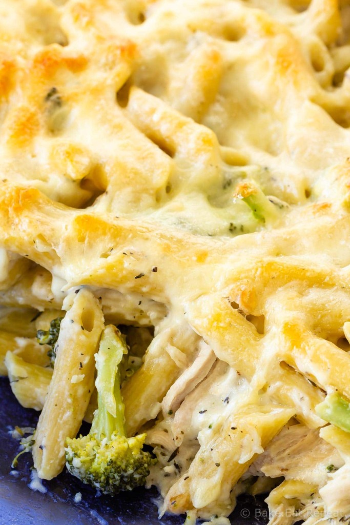 Chicken Broccoli Alfredo Penne - Bake. Eat. Repeat.