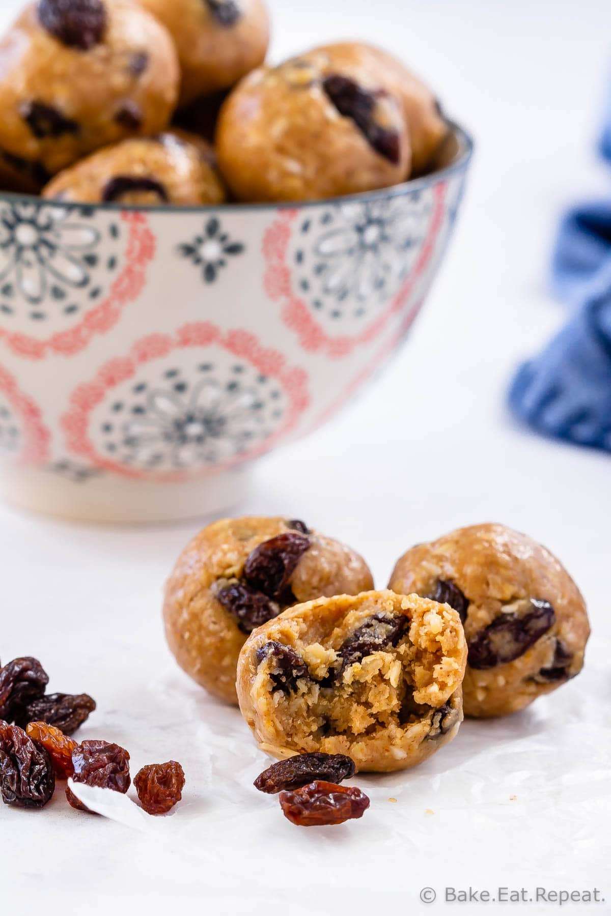 Oatmeal Raisin Energy Balls - Bake. Eat. Repeat.