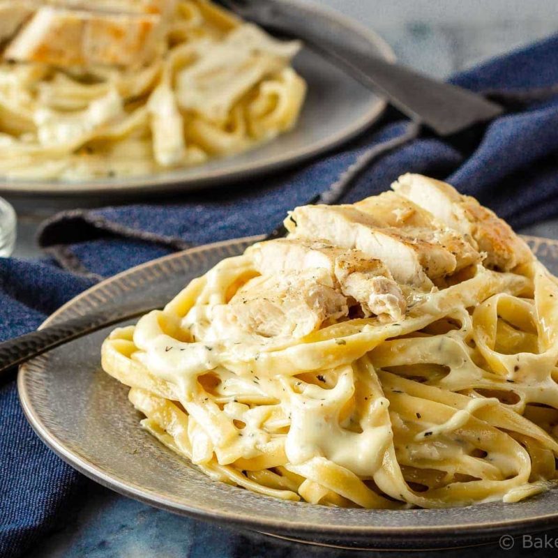 Chicken Fettuccine Alfredo - Bake. Eat. Repeat.