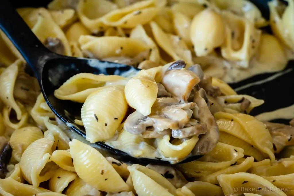 Homemade mushroom sauce for pasta