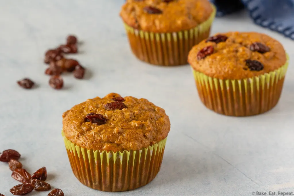 Make ahead refrigerator raisin bran muffins