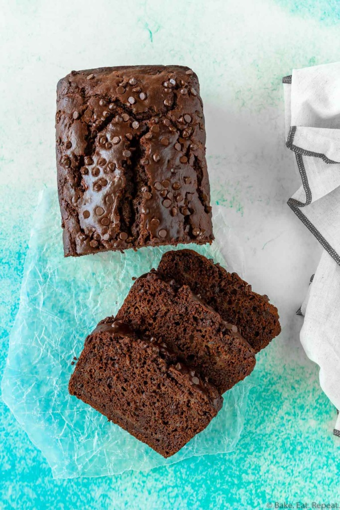 Quick chocolate zucchini bread