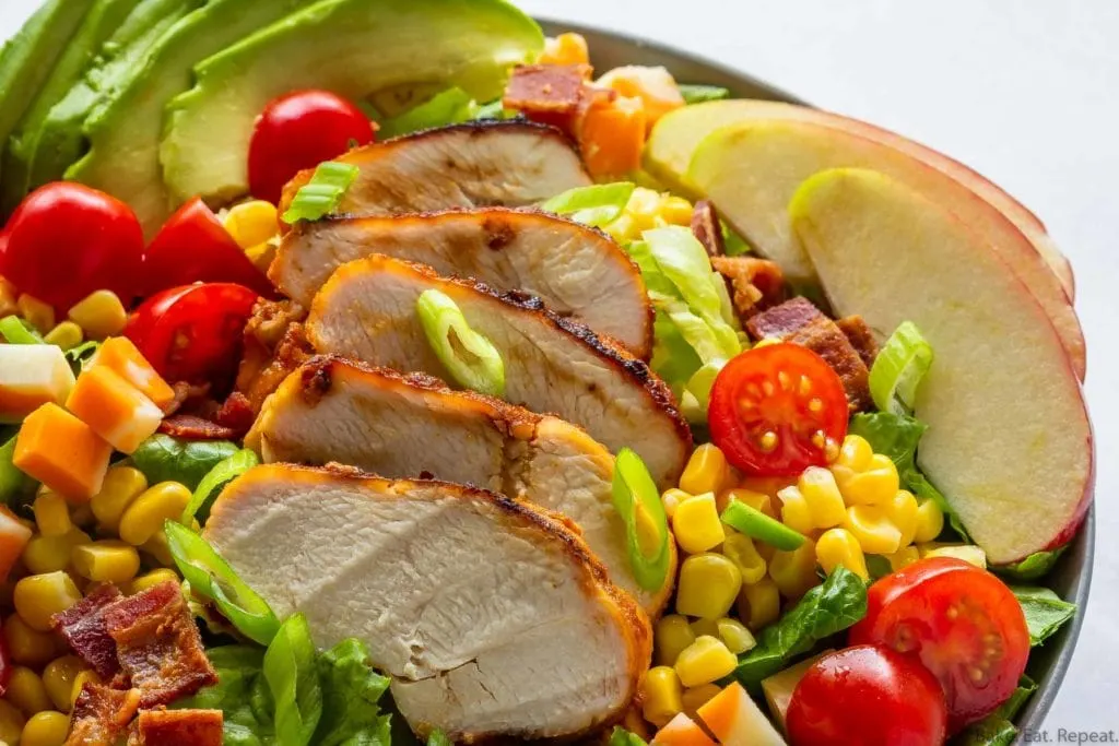 Chopped salad with grilled chicken