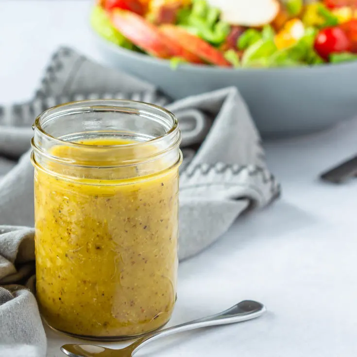 Homemade honey mustard salad dressing