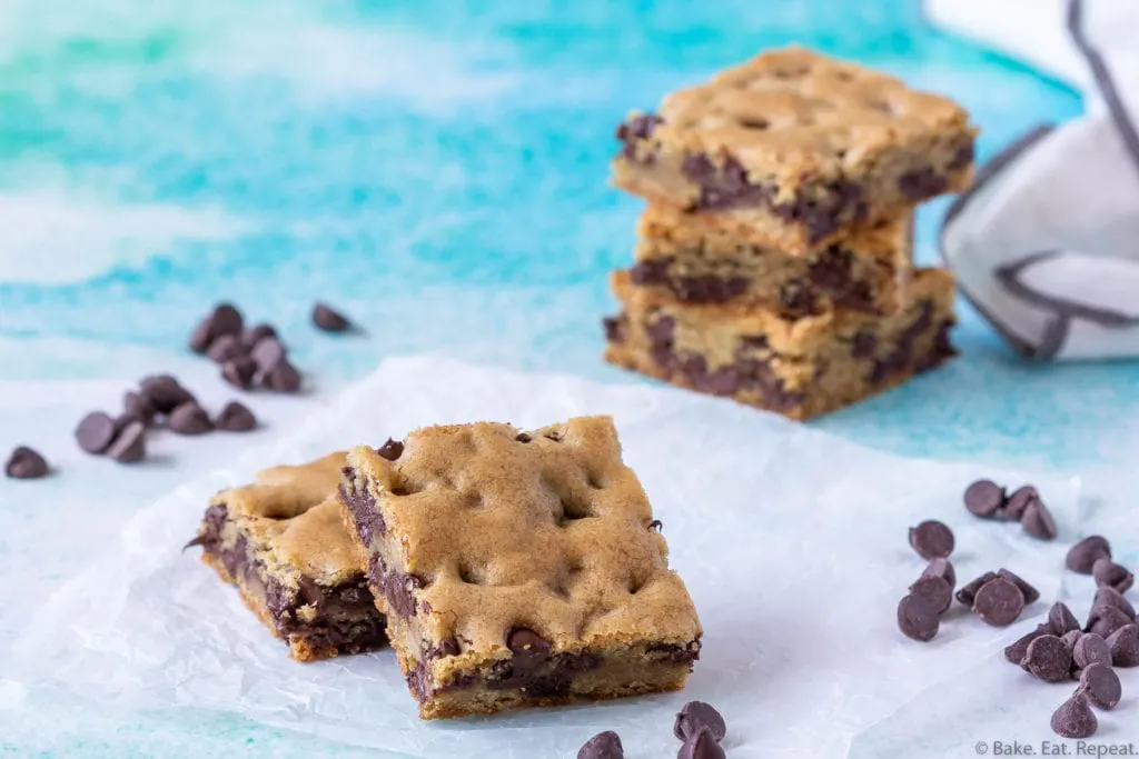 easy chocolate chip cookie bars