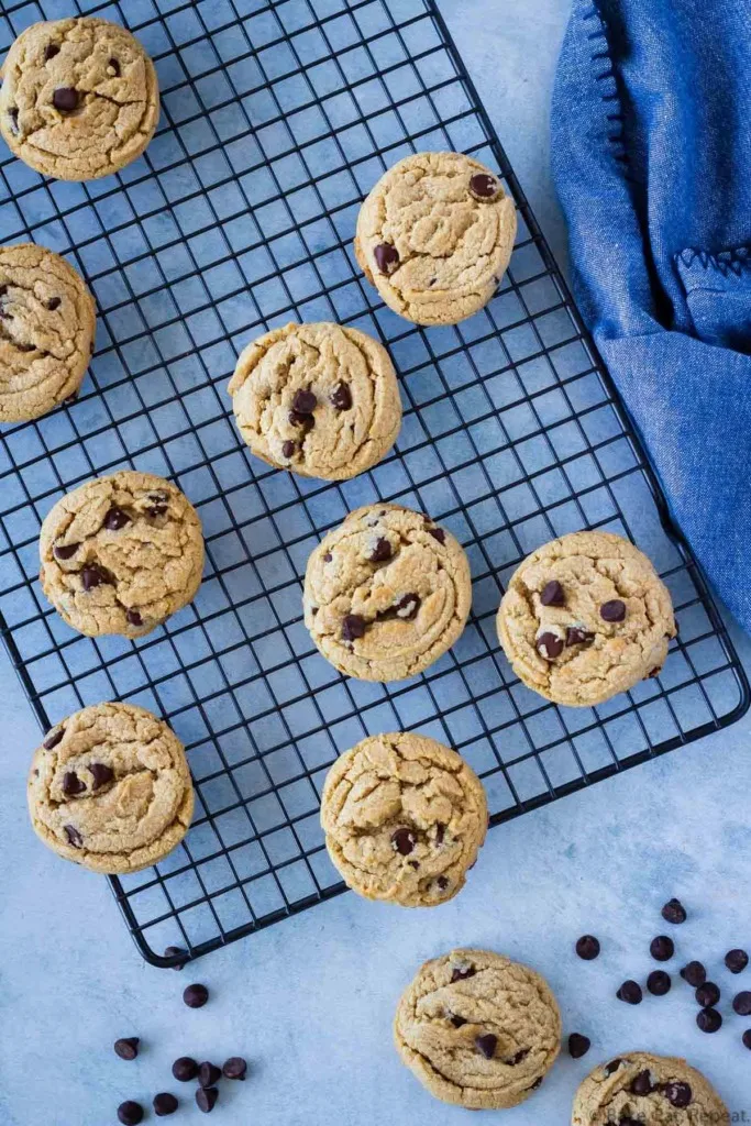 peanut butter cookies with chocolate chips