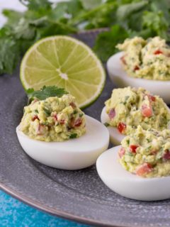 easy guacamole devilled eggs
