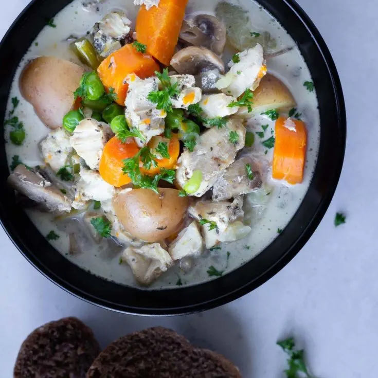 Easy, healthy chicken stew made in the Instant Pot