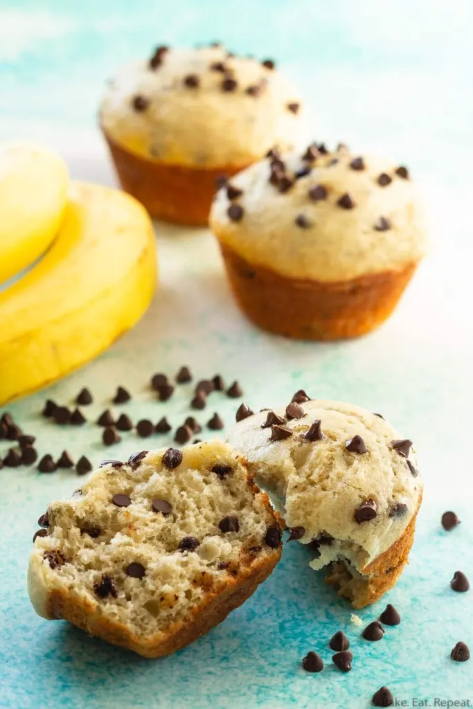 easy banana chocolate chip muffins