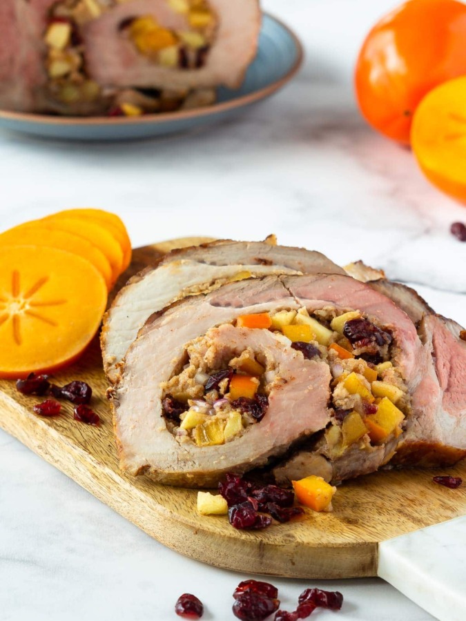 persiMon® Cranberry and Apple Stuffed Pork Loin