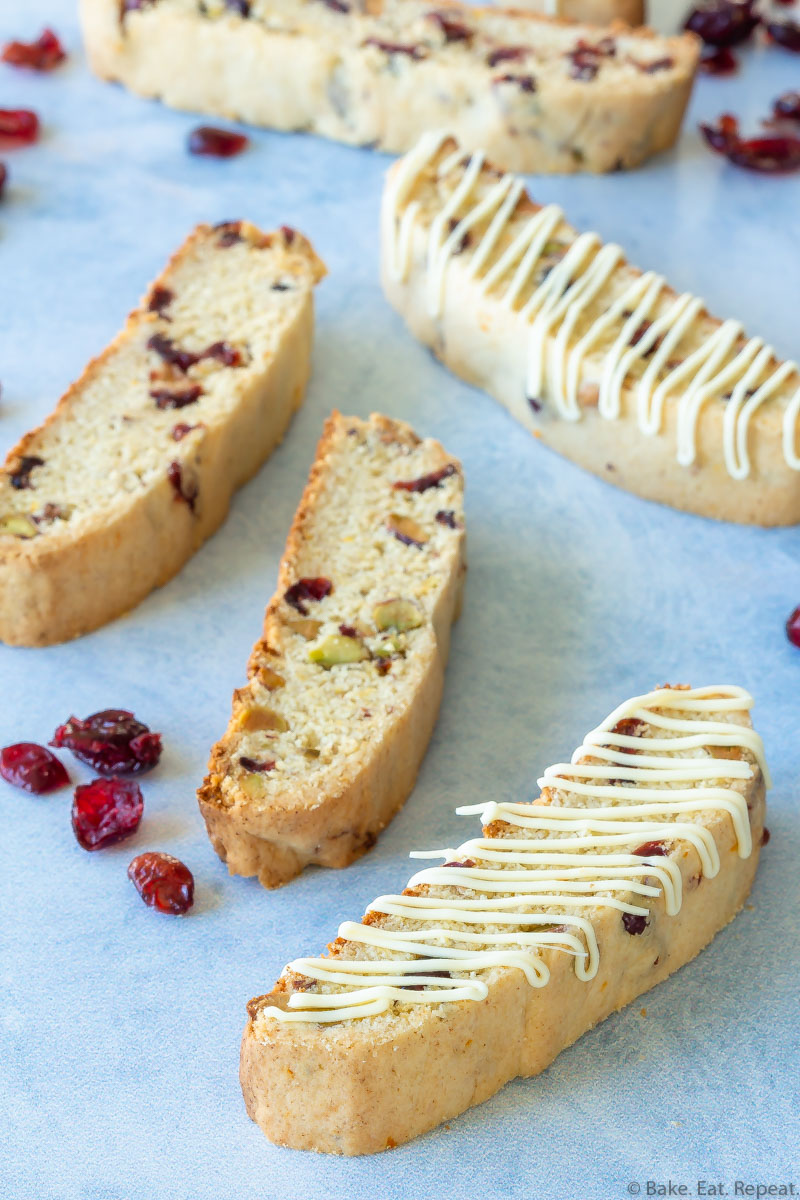 Cranberry Pistachio Biscotti - Bake. Eat. Repeat.