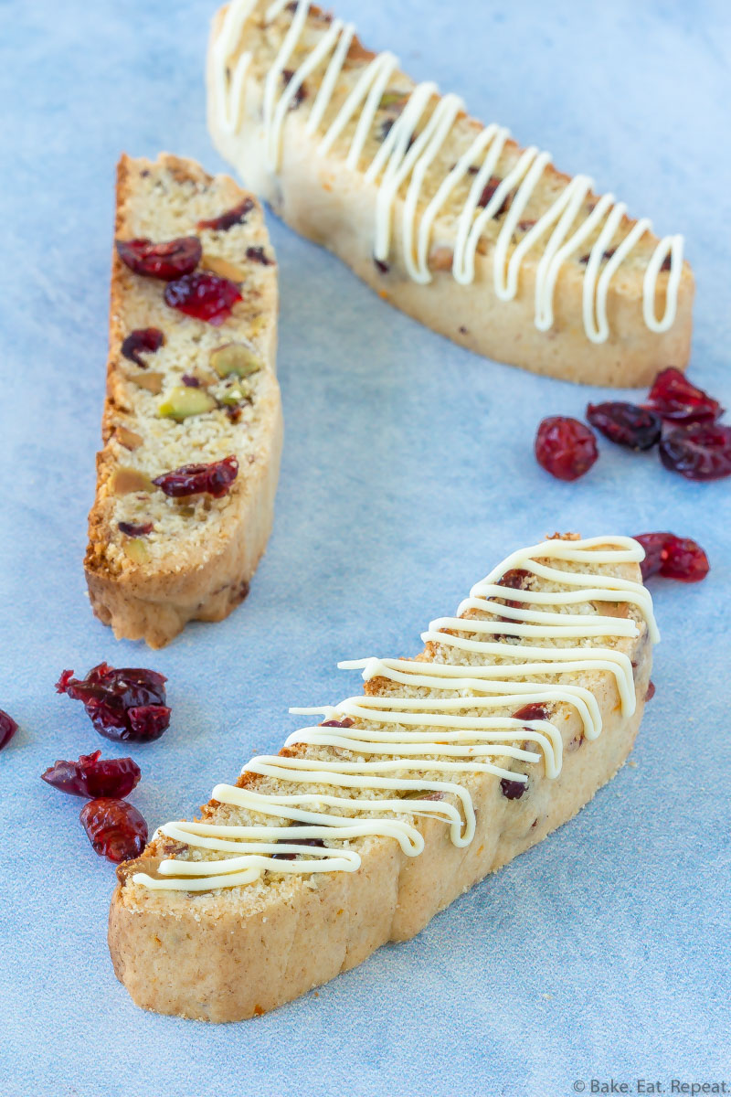Cranberry Pistachio Biscotti - Bake. Eat. Repeat.