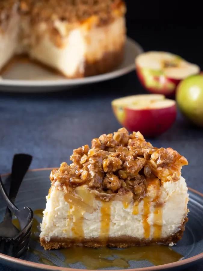 Easy apple crisp cheesecake