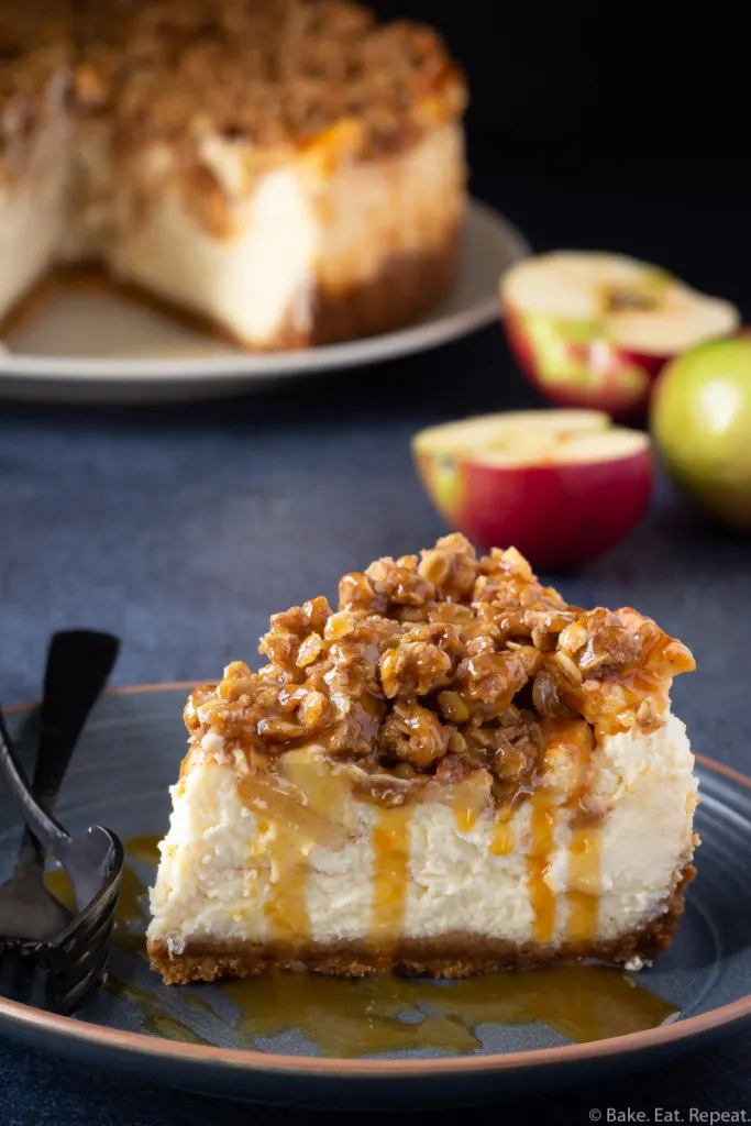 Easy apple crisp cheesecake