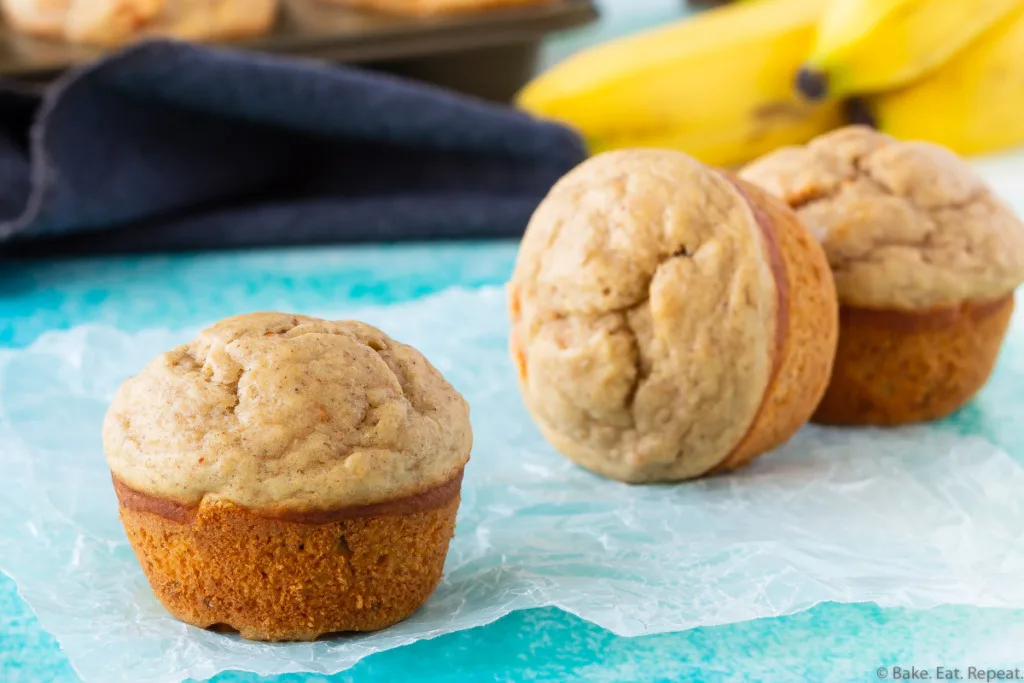 Easy, healthy, banana carrot muffins.