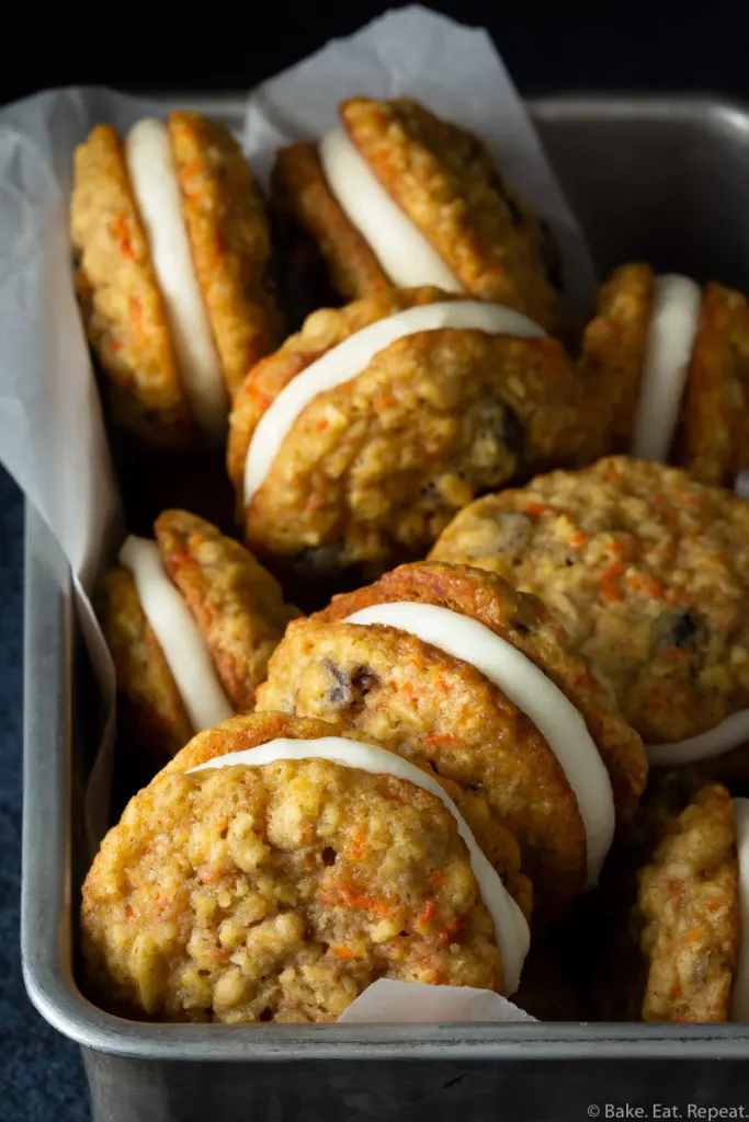 carrot oatmeal raisin sandwich cookies