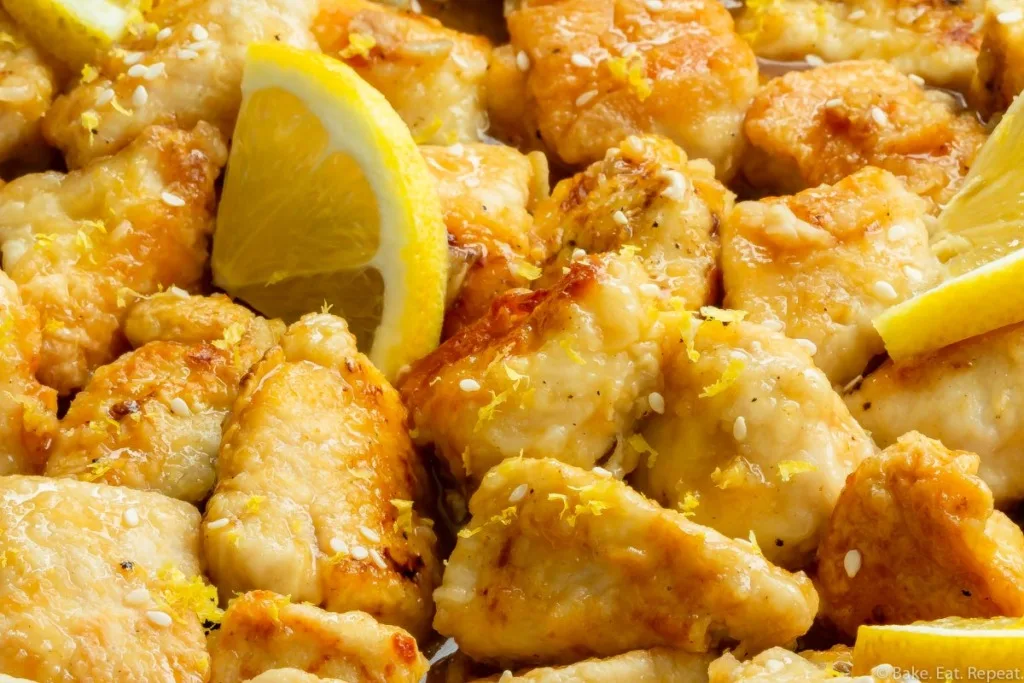 Easy to make homemade Chinese lemon chicken.