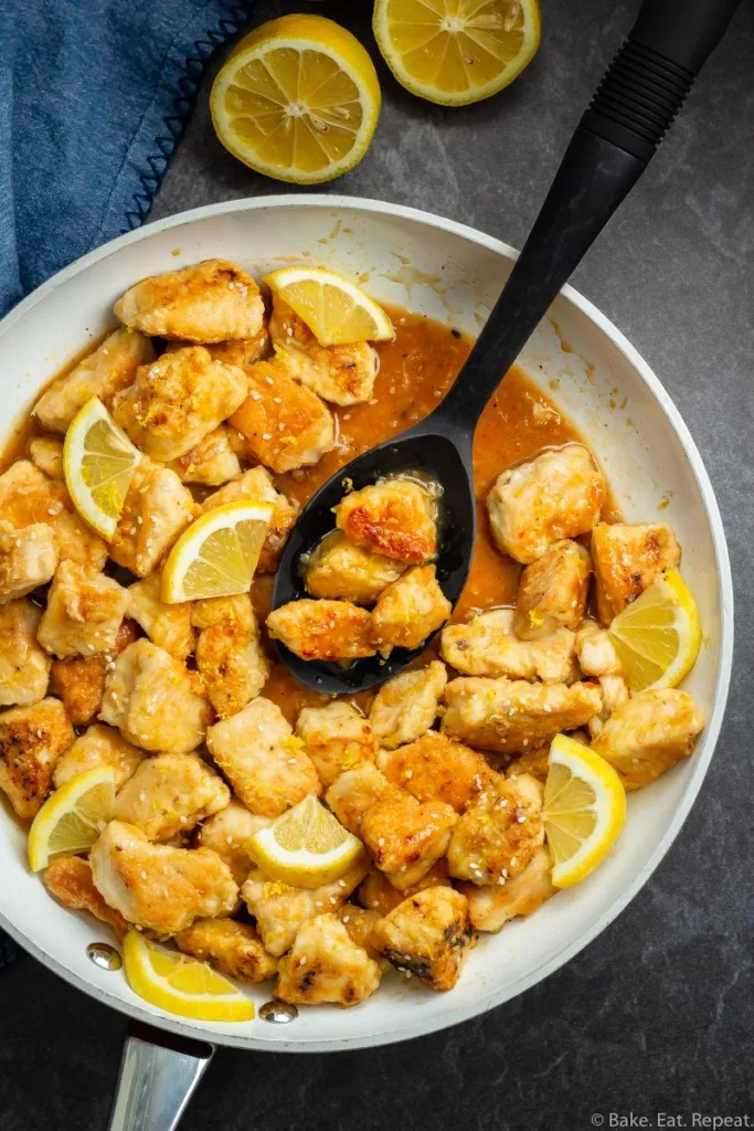 Easy to make homemade lemon chicken recipe.