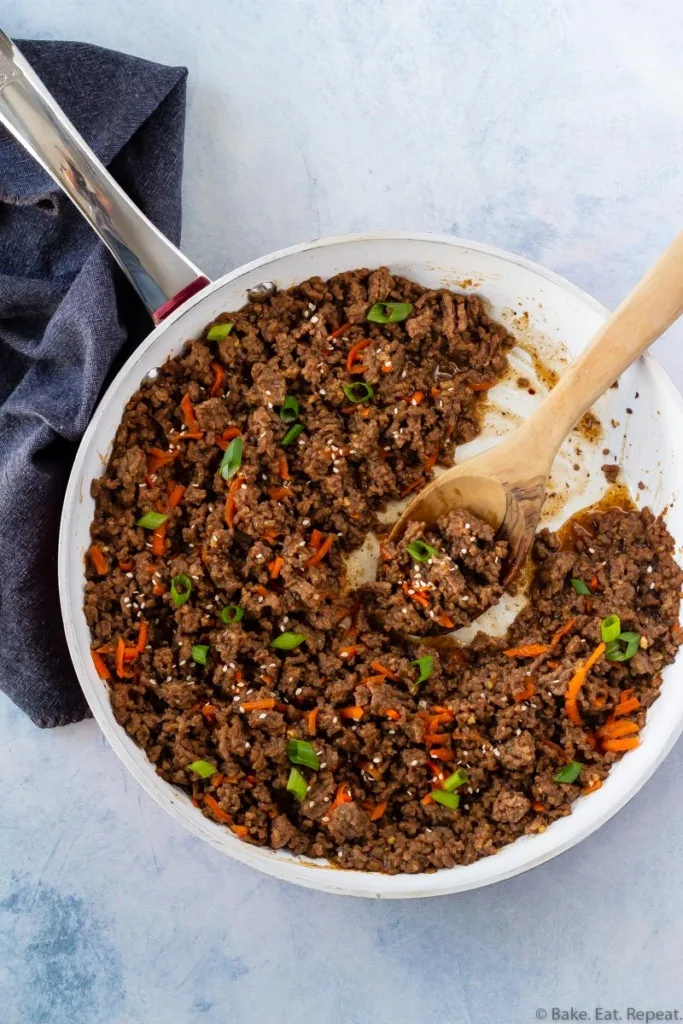 Easy Korean ground beef made in a skillet in just 15 minutes.