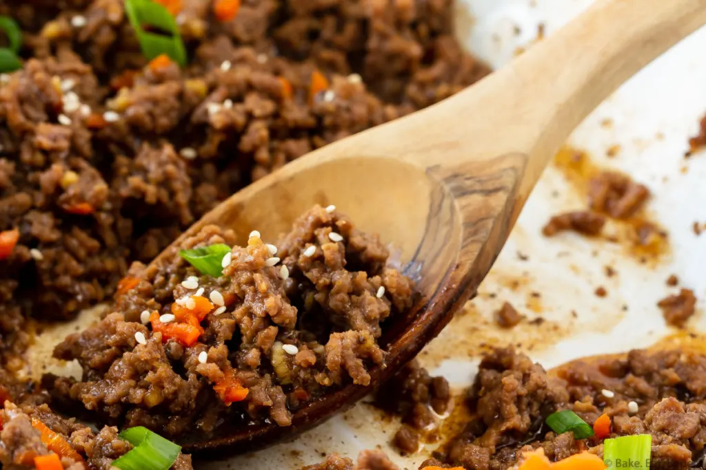 Korean beef made in a skillet in just 15 minutes.