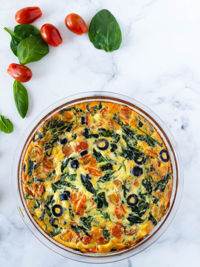 tomato spinach frittata