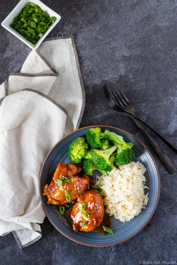 easy instant pot chicken thighs with teriyaki chicken
