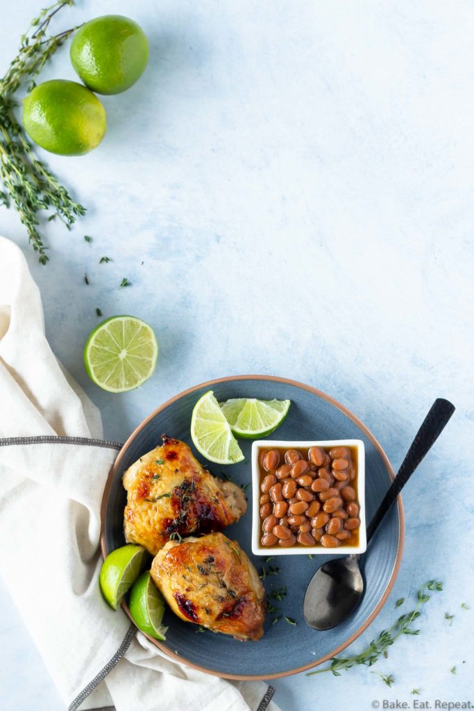honey lime baked chicken thighs